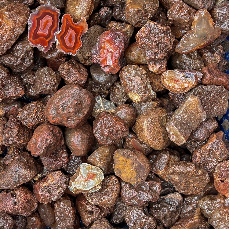 Agaty z Malawi 1kg – Surowe Migdały do Cięcia – Kolorowe i Różnorodne