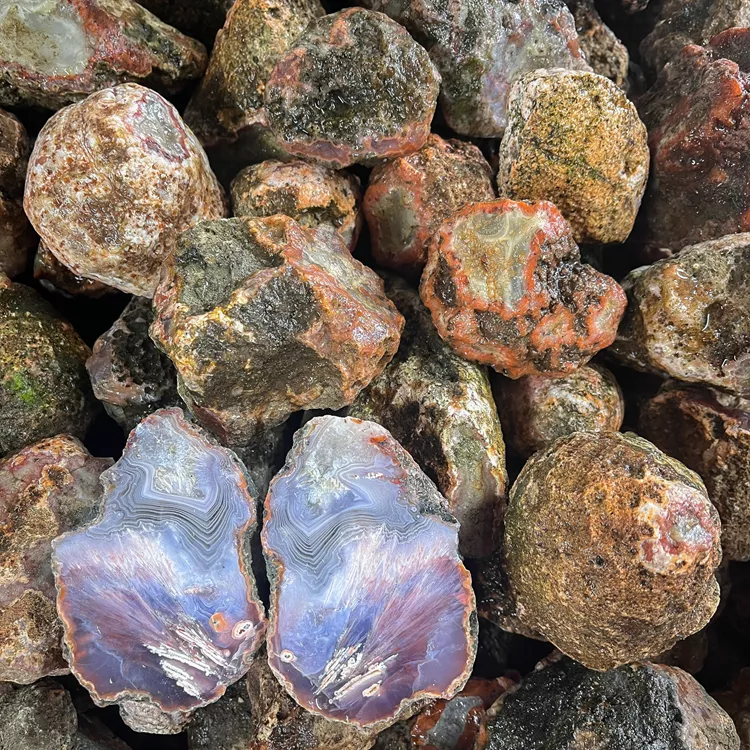 Agaty z Maroka (Sidi Rahal) 1kg – Surowe Buły – Do Cięcia i Szlifowania