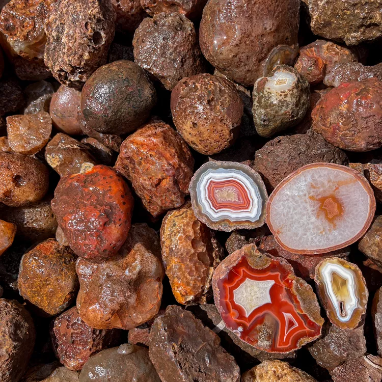 Agaty z Malawi 1kg – Surowe Migdały do Cięcia – Kolorowe i Różnorodne